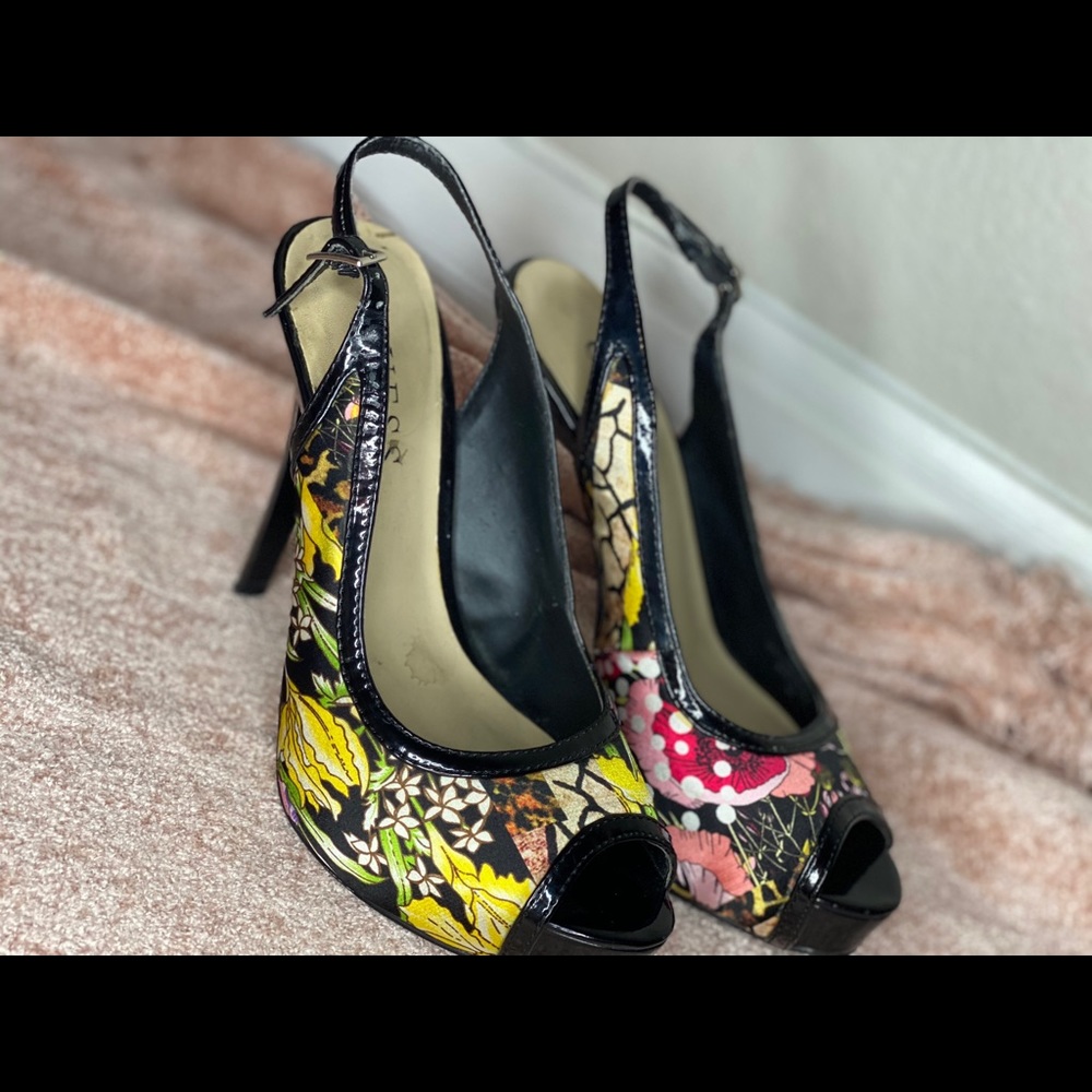 Floral Slingback heels